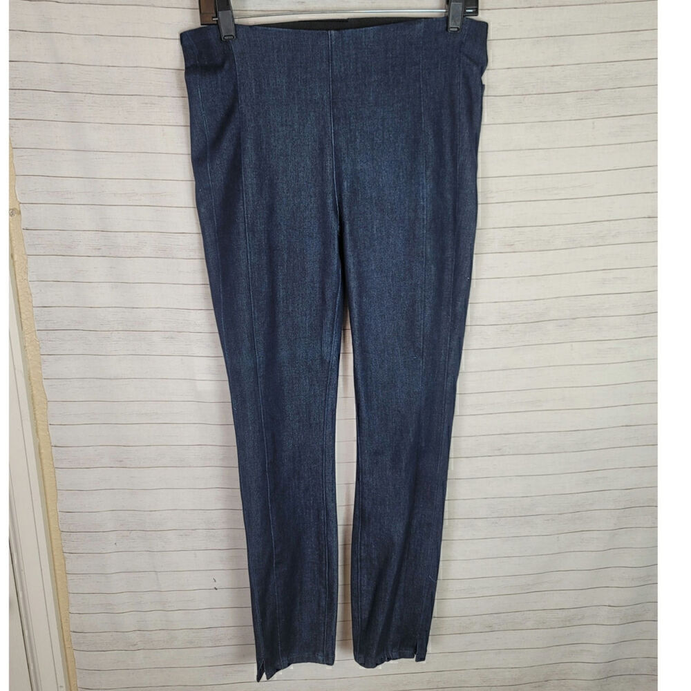 PILCRO FOR ANTHROPOLGIE HIGH RISE DARK WASH DENIM LEGGINGS, SZ 30